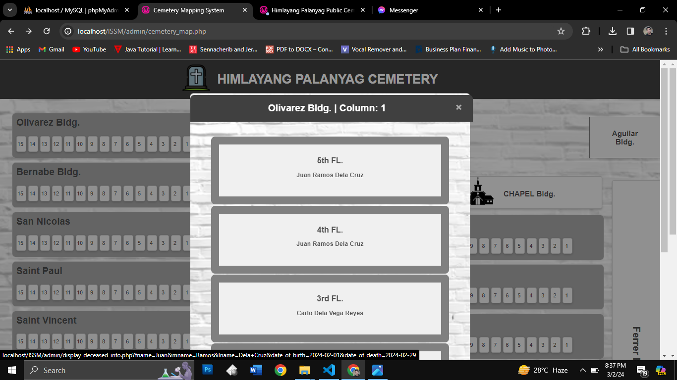 Online Cemetery Mapping Management System